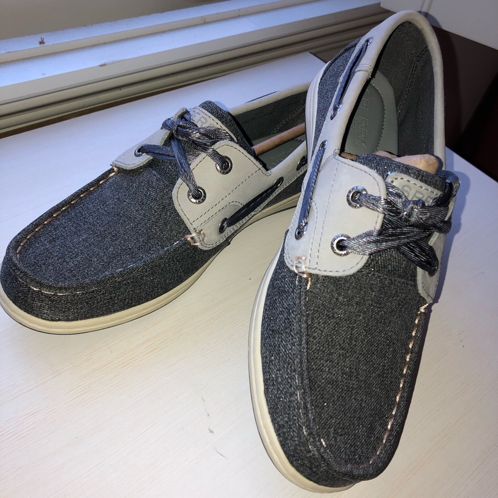 Brand new grey/cream Sperries!